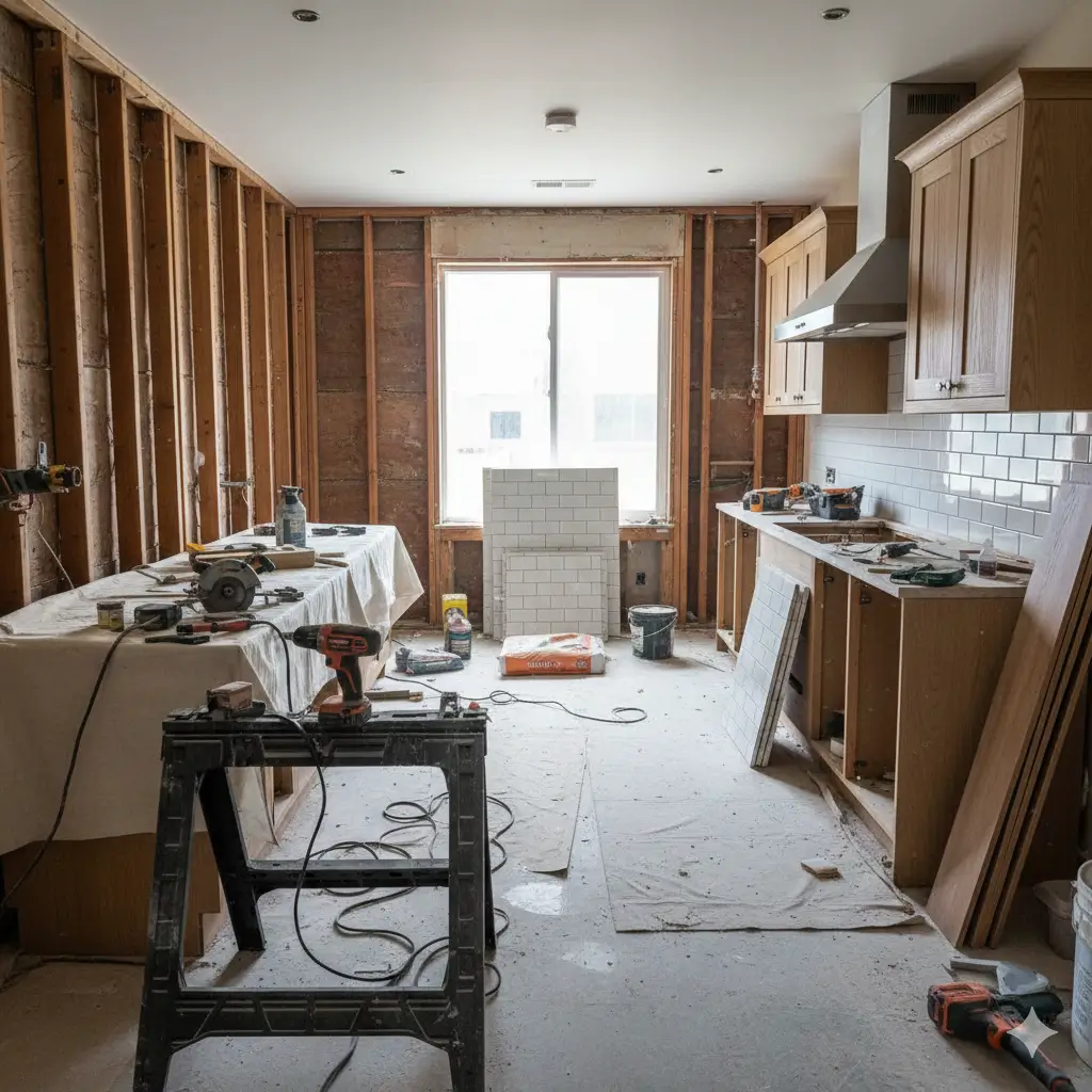 Custom kitchen remodeling with modern cabinetry and island design