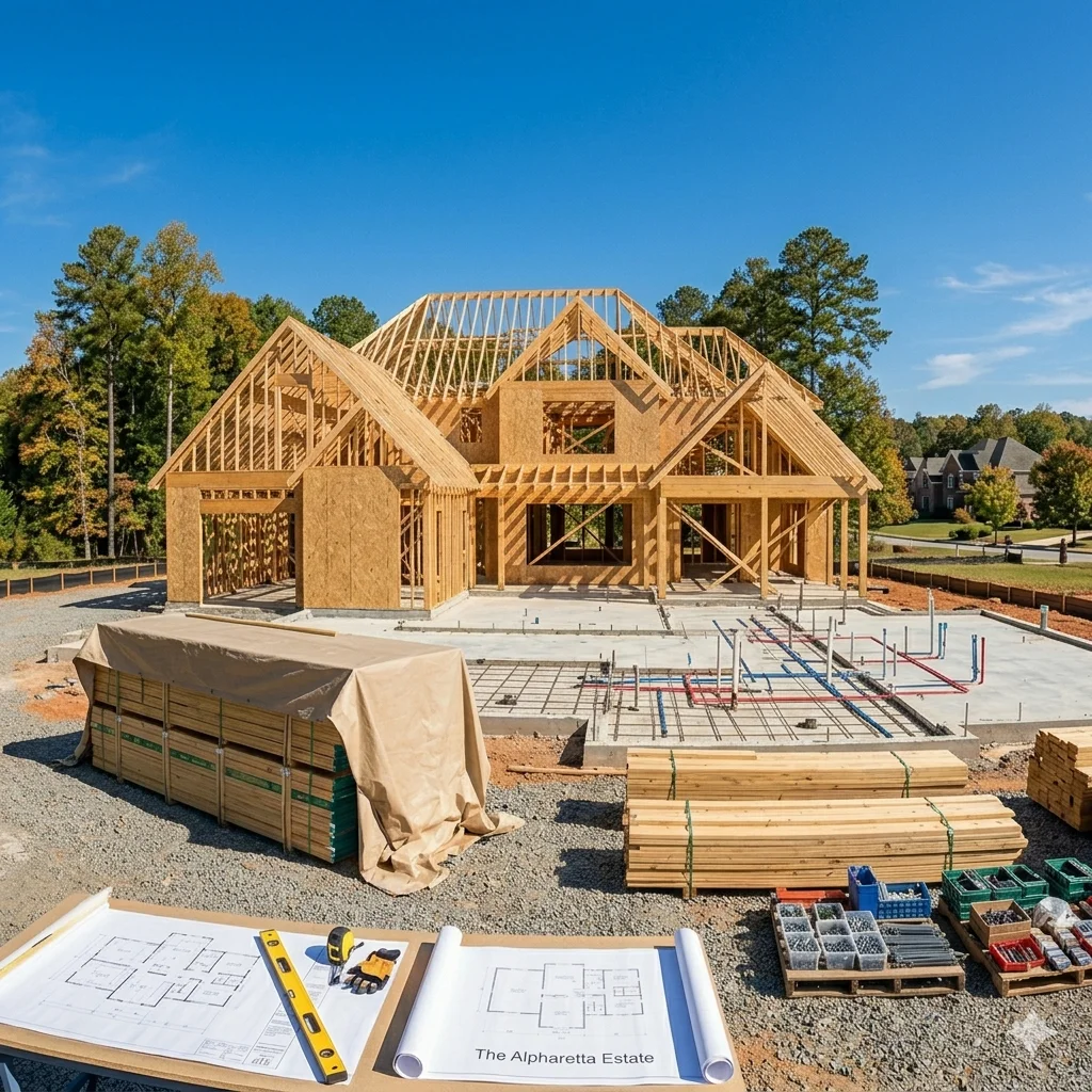 New residential construction project in Alpharetta by Bento's Group and Magnolia Drive